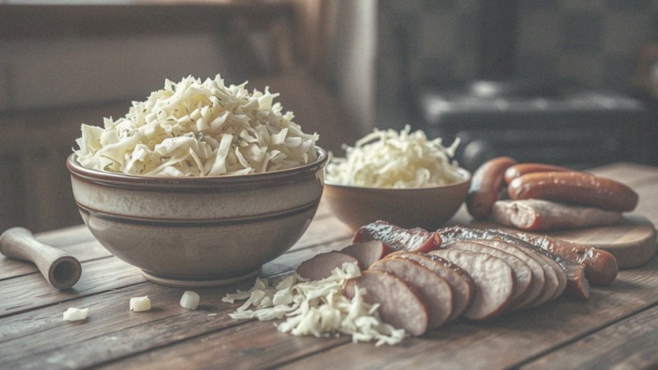 Jak łączy się kapustę kiszoną i słodką w przepisie na bigos?